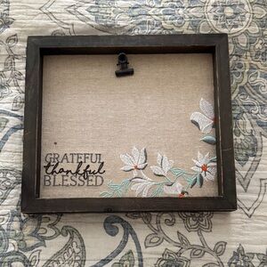Elegant Black and Cream Embroidered Frame